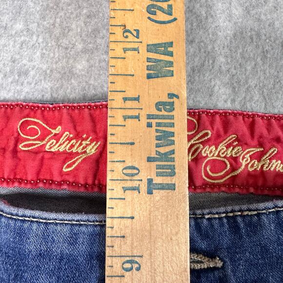 Cj by Cookie Johnson Felicity Flare Jeans WMNS 34x32 Blue Mid Rise Medium Wash - Picture 9 of 13